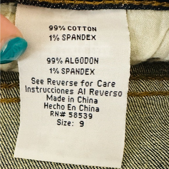 NEW STS Blue High Waisted Distressed Embroidered Denim Stretch Shorts 9 NWT - Picture 7 of 7